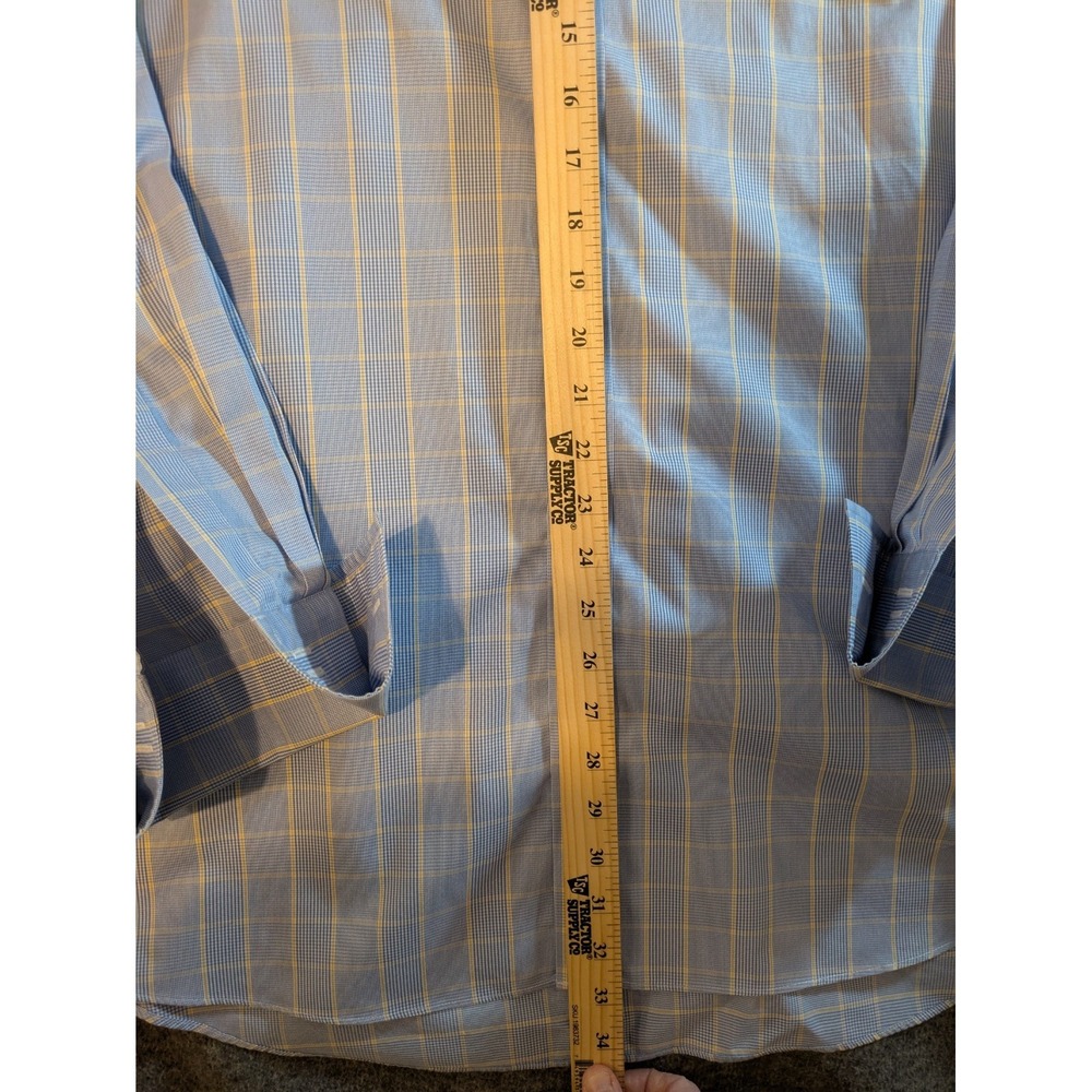Charles Tyrwhitt Shirt Mens Oxford Button Up 18-37 Blue Long Sleeve French Cuff - Picture 2 of 9